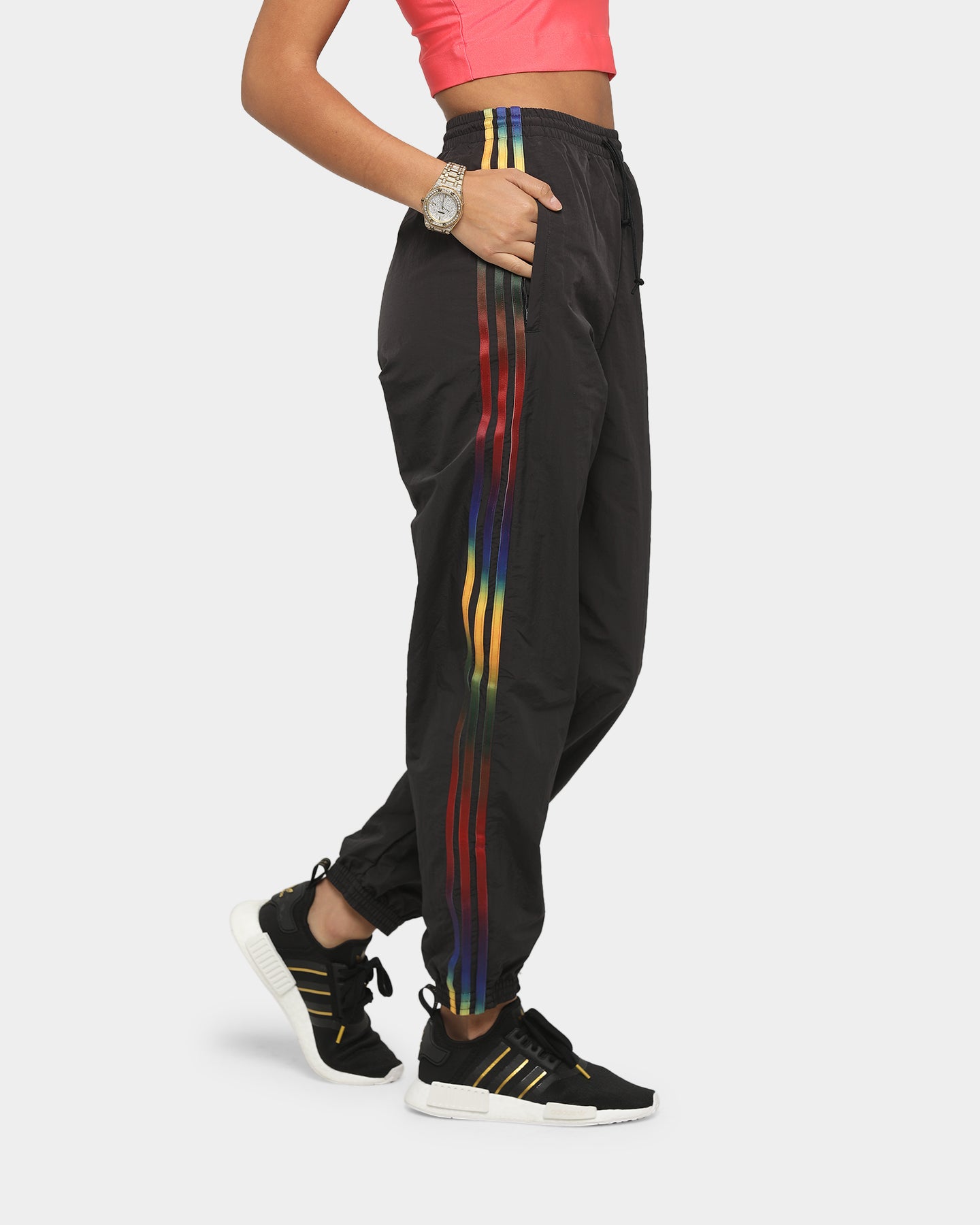 Rainbow Trackpants Black | Culture Kings NZ