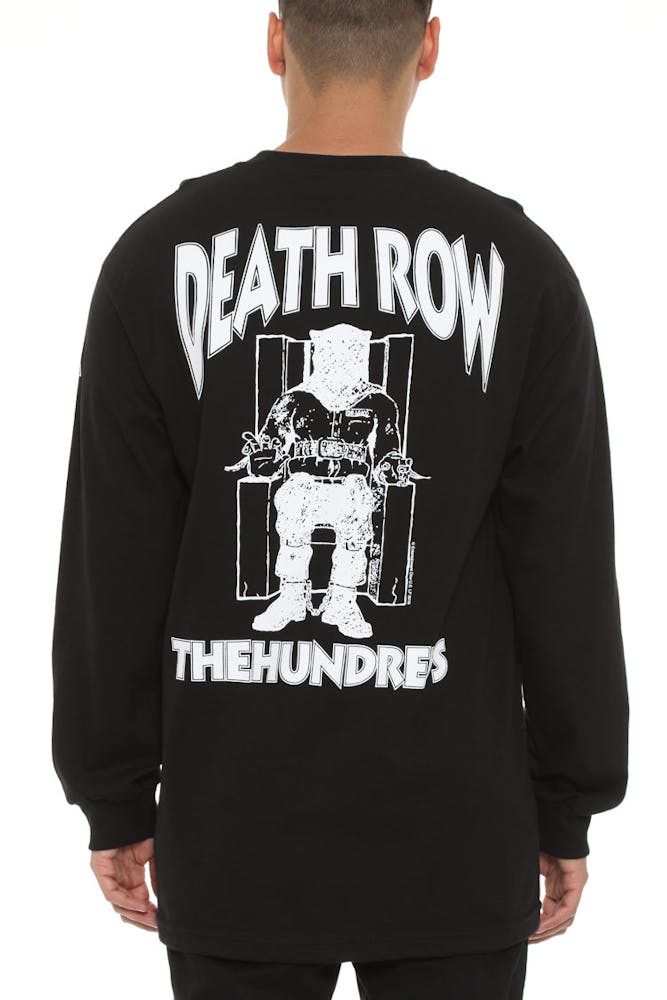 The Hundreds X Death Row Records Death Row Long Sleeve Tee Black
