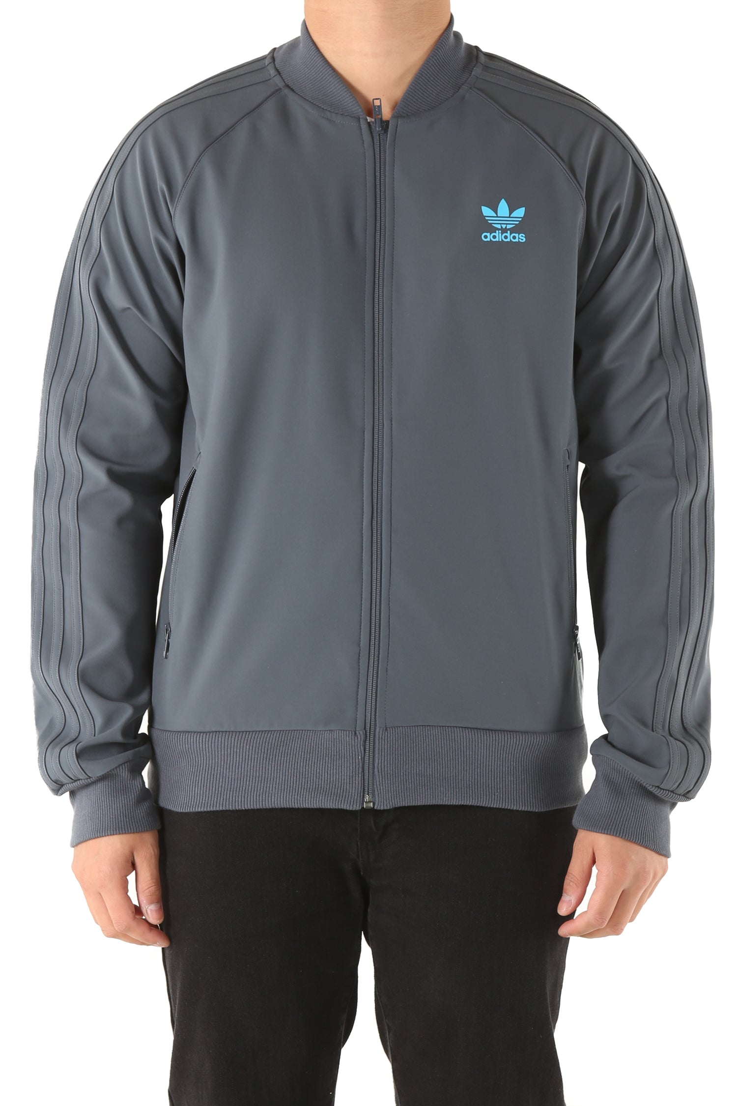 superstar track jacket light blue