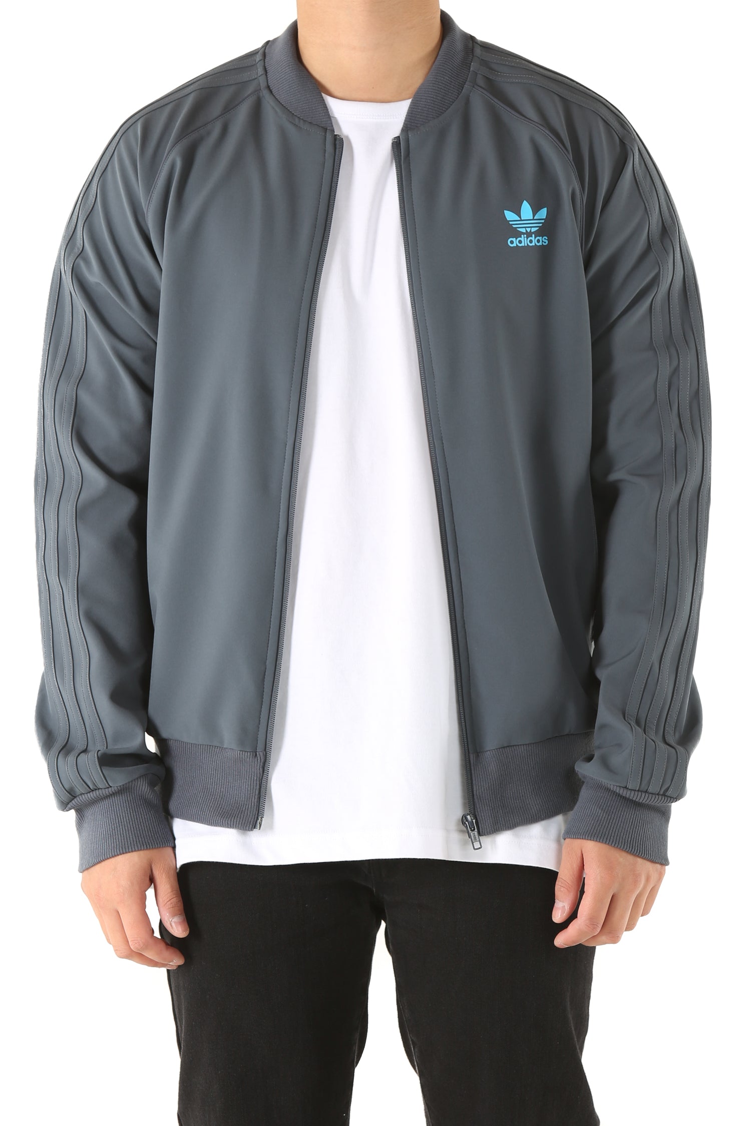 superstar track jacket light blue