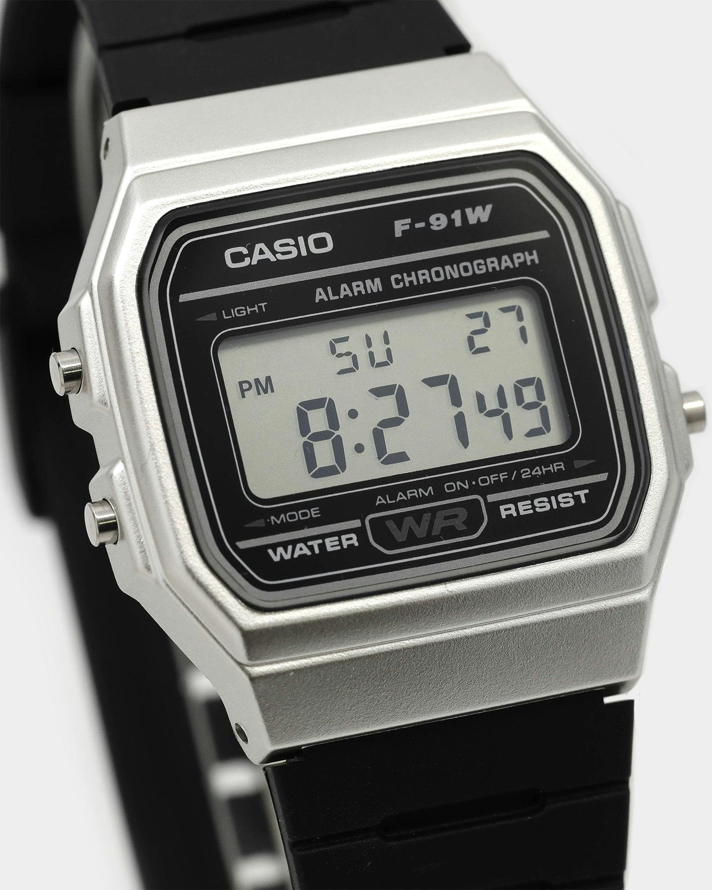 casio silver and black watch