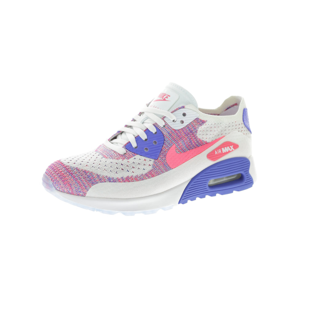 Nike Women's Air Max 90 Flyknit Ultra 2.0 WhitePinkBlue Nike Women's Air Max 90 Flyknit Ultra 2.0 WhitePinkBlue