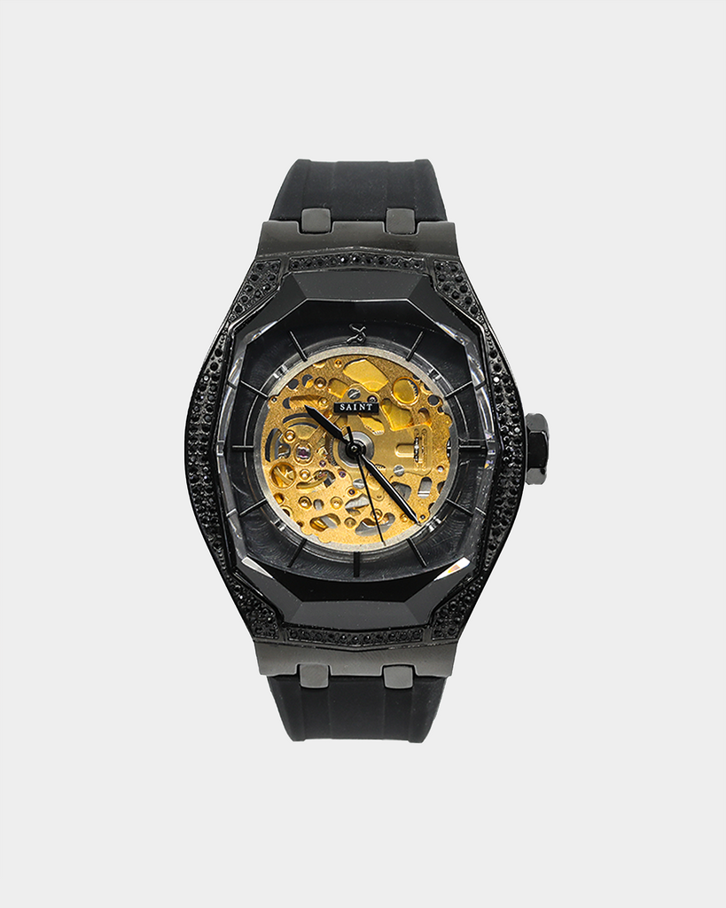 Saint Morta Treasury Skeleton Watch Black