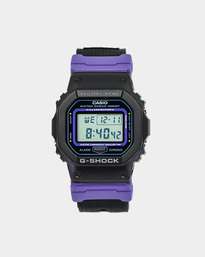 G Shock DW-5600TH Retro Replacement Band Series Black/Purple