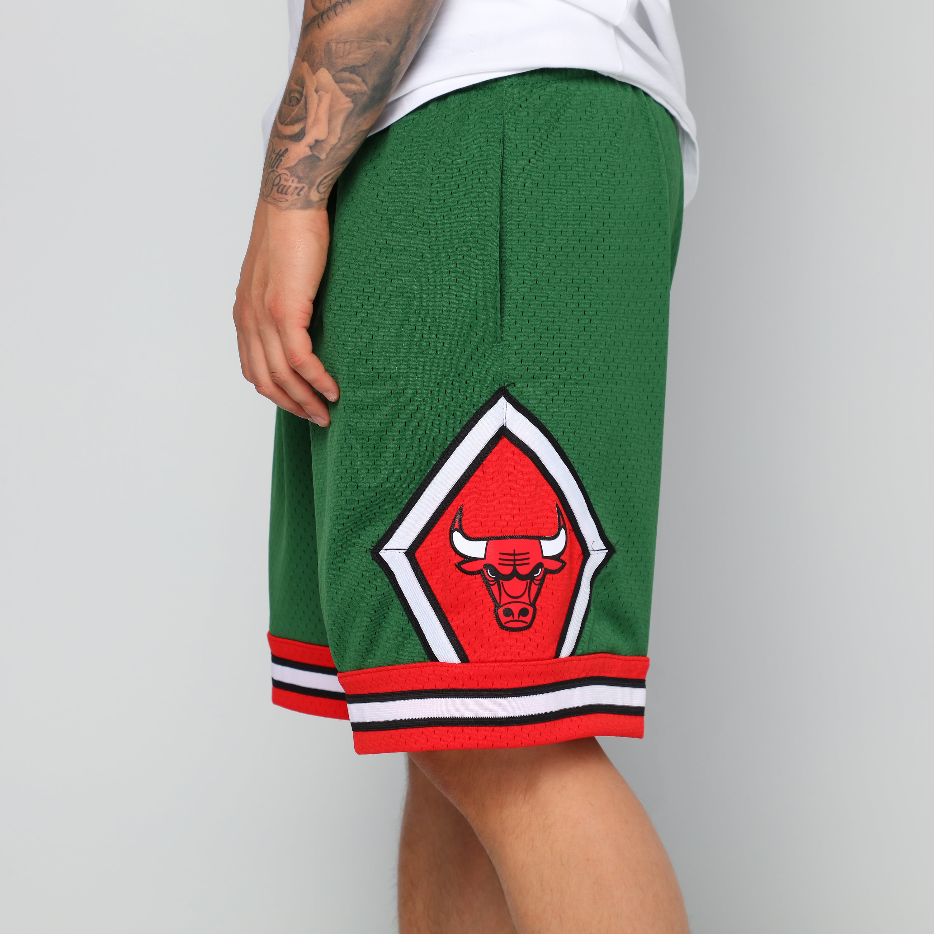 green and red chicago bulls shorts