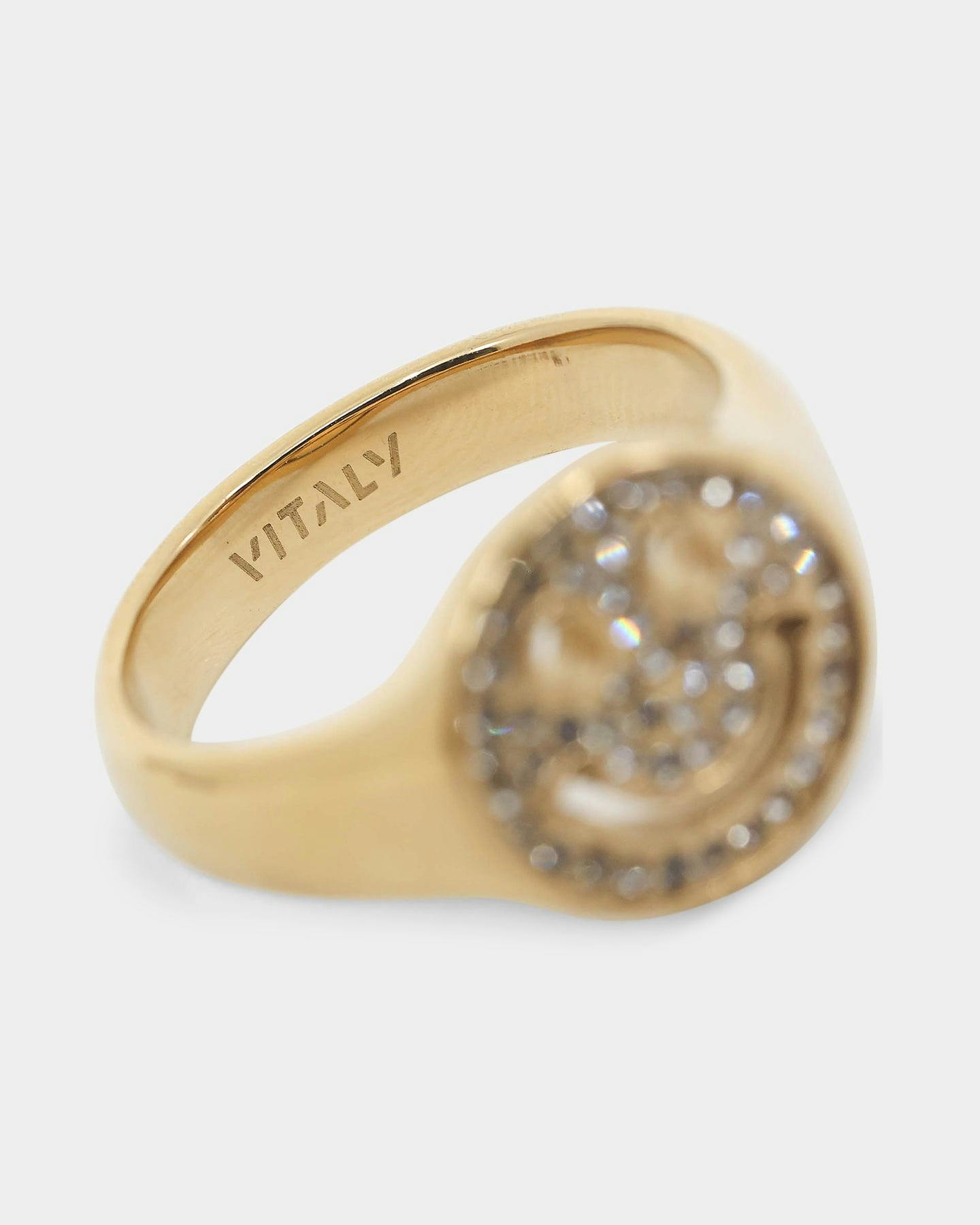 Vitaly Unisex Beam Ring Gold | Culture Kings NZ