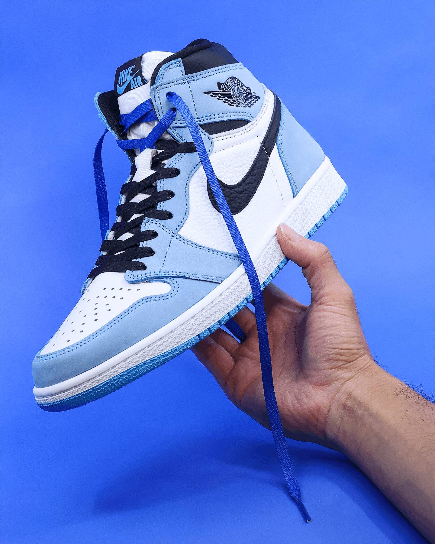 Lacespace Jordan Two Tone Laces Light Black/Blue | Culture Kings NZ