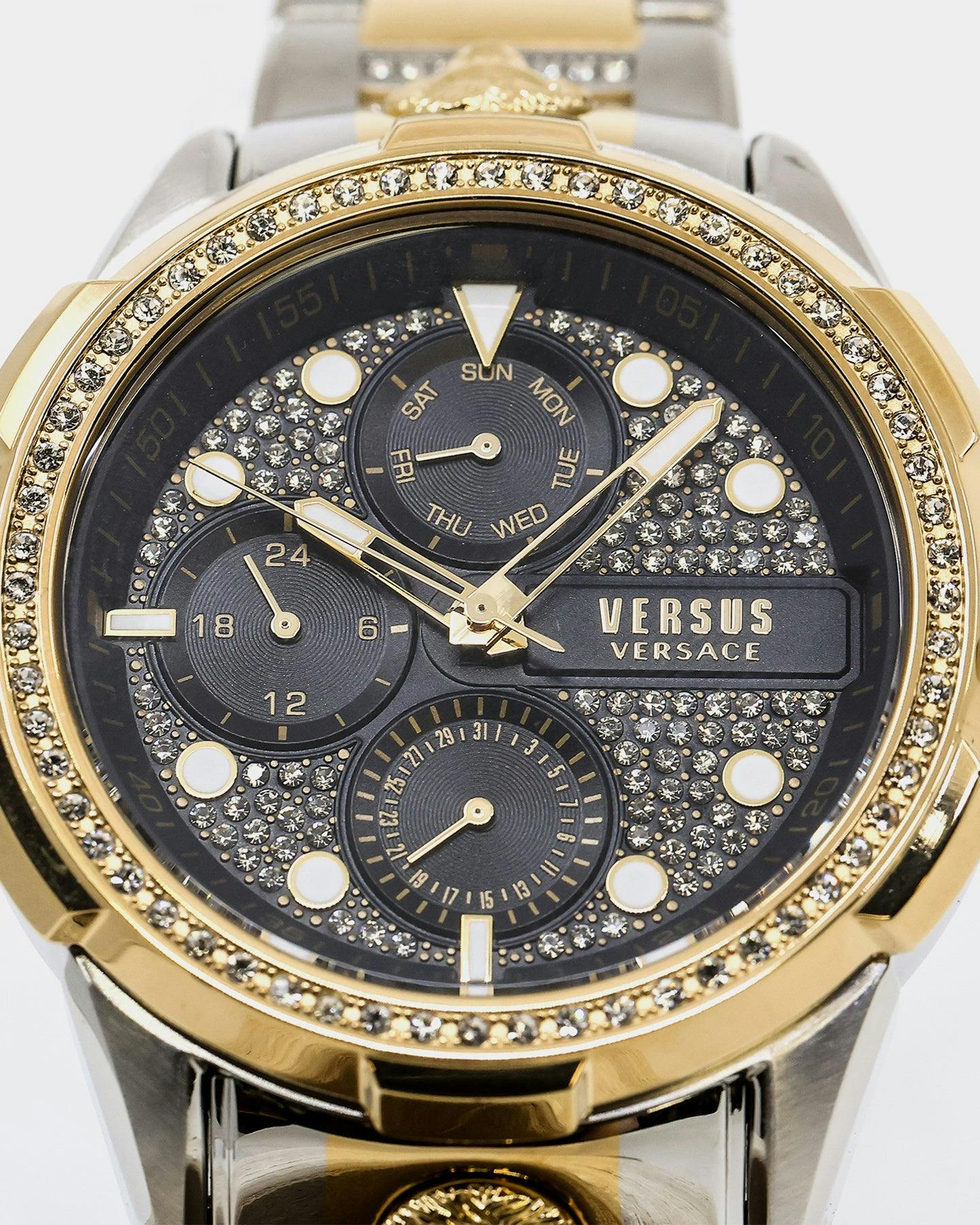Versus Versace 6eme Arrondissement Crystal Watch Yellow Gold Culture