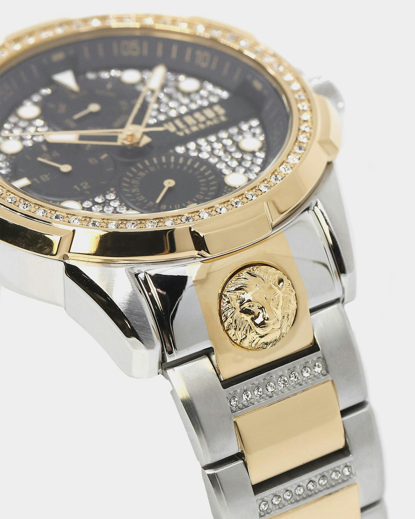 Versus Versace 6eme Arrondissement Crystal Watch Yellow Gold Culture