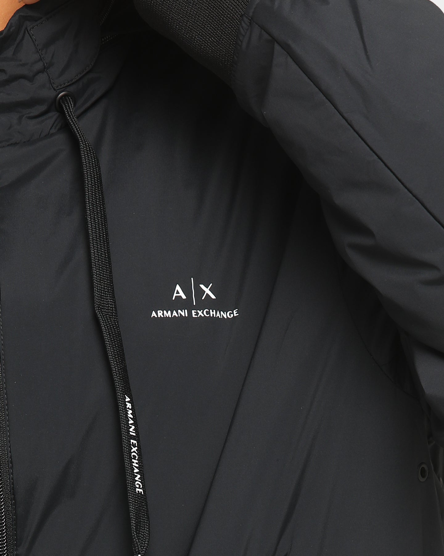 armani exchange jacket black