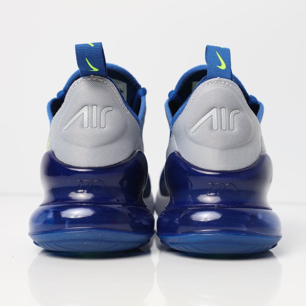Nike Air Max 270 Jacquard Older Kids' Shoe BlueGreyWhite Nike Air Max 270 Jacquard Older Kids' Shoe BlueGreyWhite