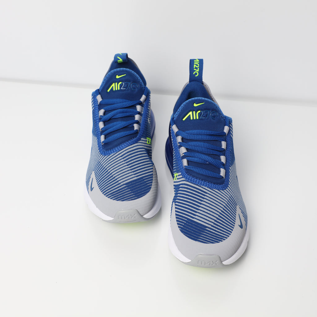 Nike Air Max 270 Jacquard Older Kids' Shoe BlueGreyWhite Nike Air Max 270 Jacquard Older Kids' Shoe BlueGreyWhite