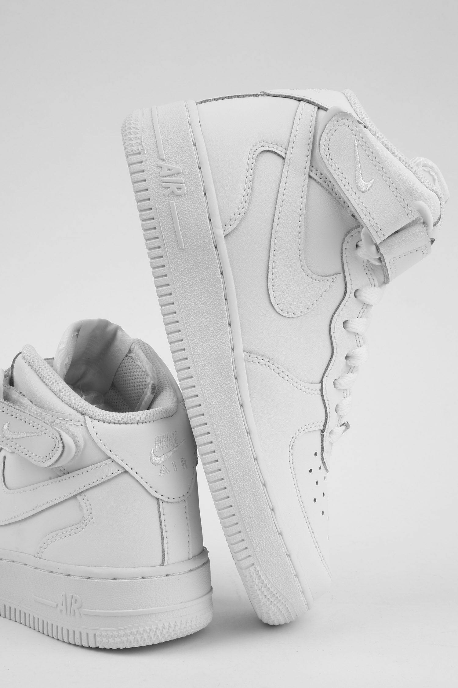 Nike Boys Air Force 1 Mid (GS) Bball White/White | Culture Kings NZ