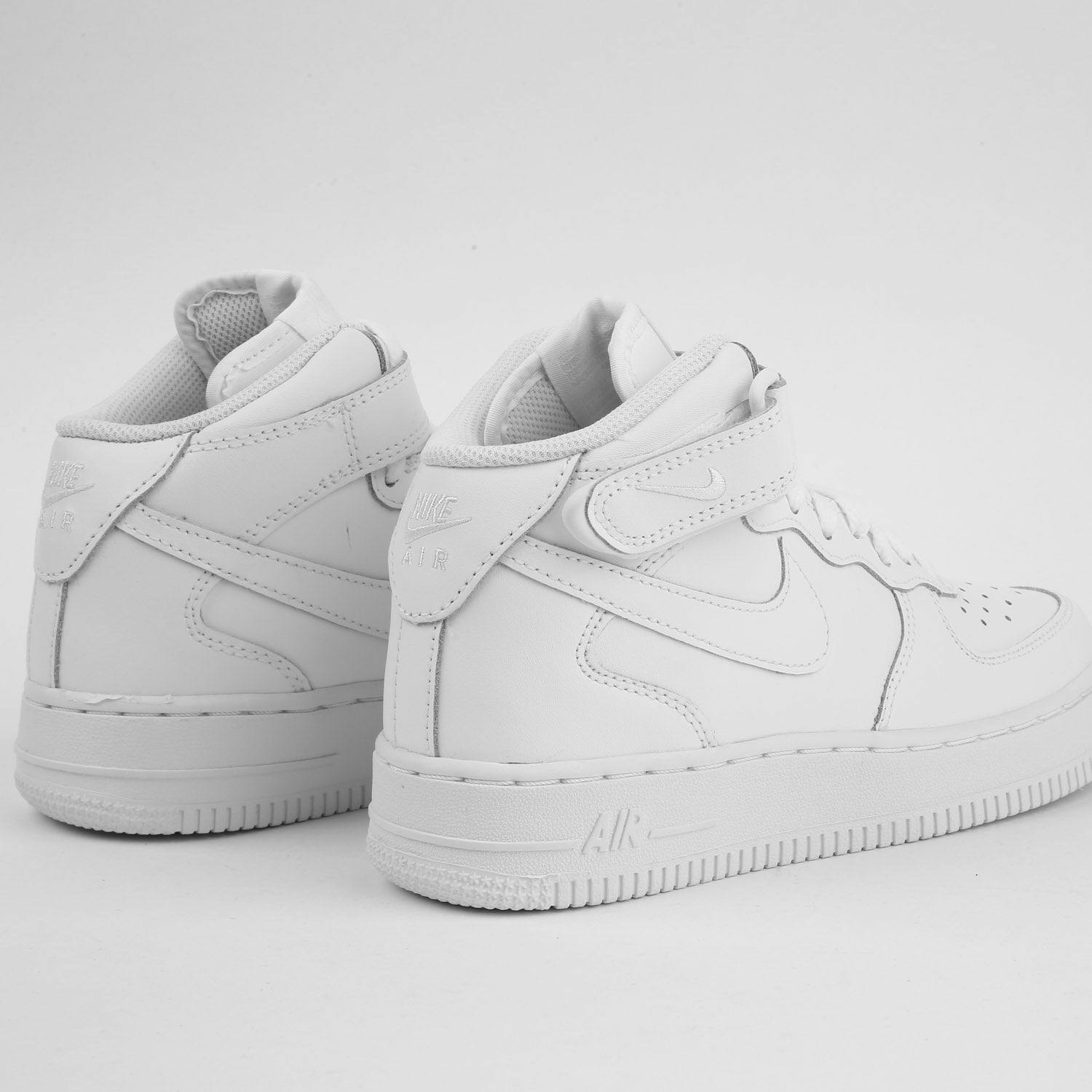 Nike Boys Air Force 1 Mid (GS) Bball White/White | Culture Kings NZ