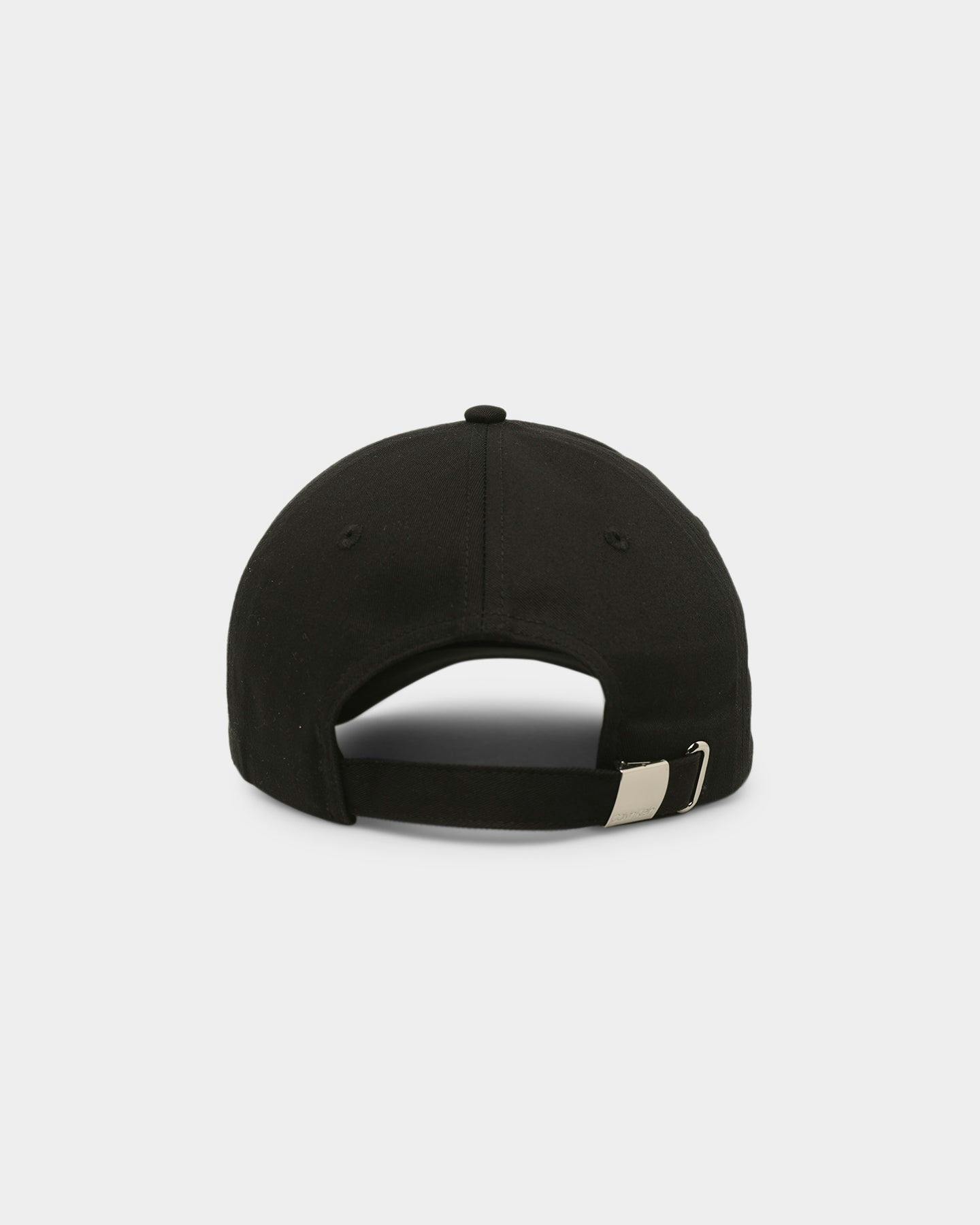 Calvin Klein Leather Lettering Baseball Cap Ck Black