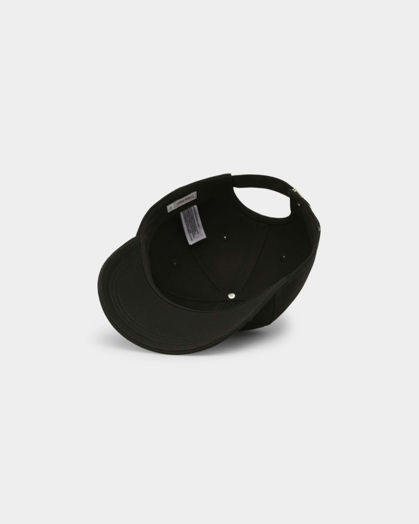 Calvin Klein Leather Lettering Baseball Cap Ck Black