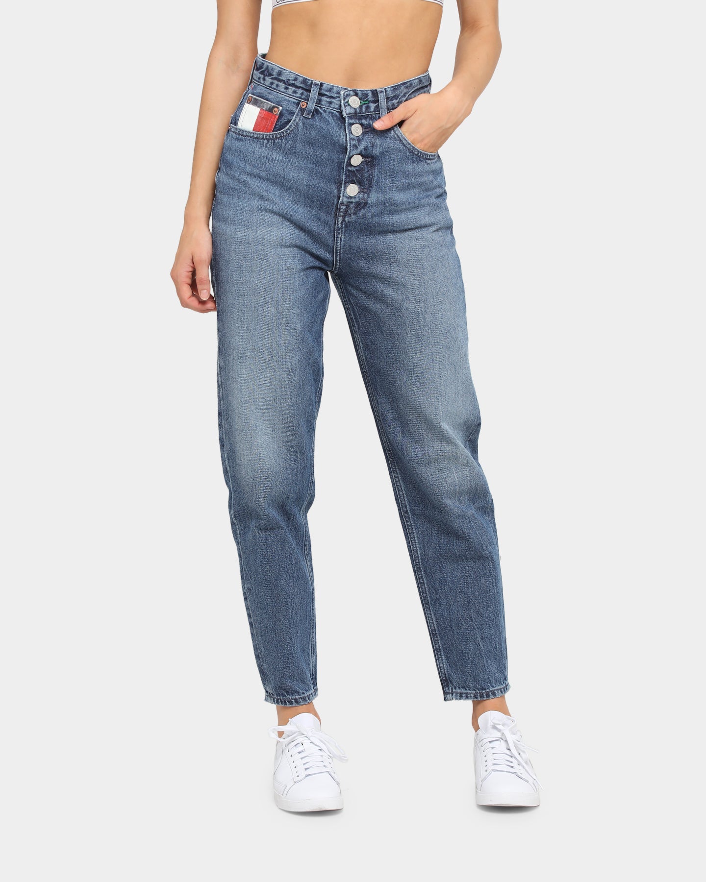 sand coloured mom jeans
