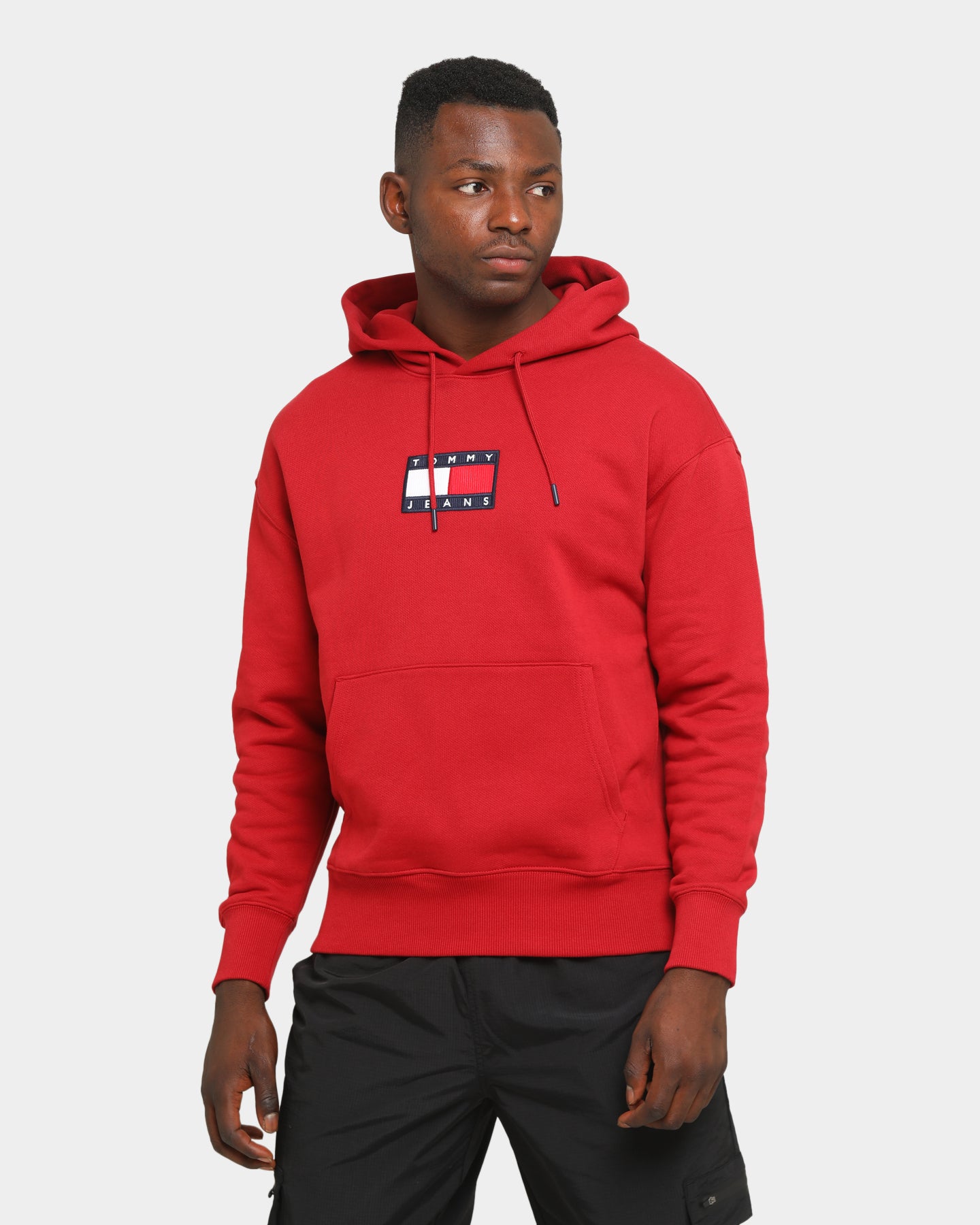 Tommy Jeans Small Flag Hoodie Wine Red 