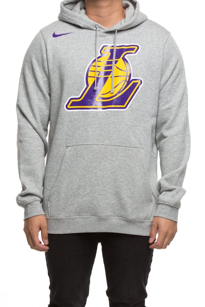 Los Angeles Lakers Nike Fleece Hoodie Grey Heather Culture Kings Nz