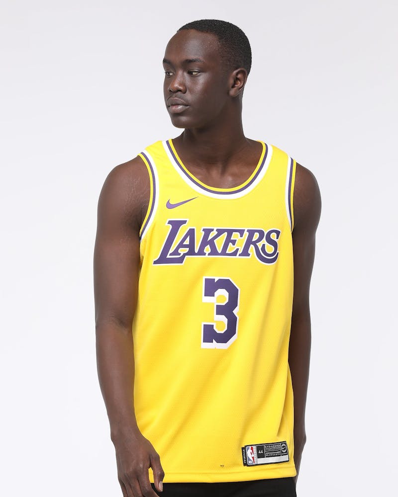 Nike Los Angeles Lakers Anthony Davis 3 Icon Edition Swingman Jersey Amarillo Purple Culture Kings Nz