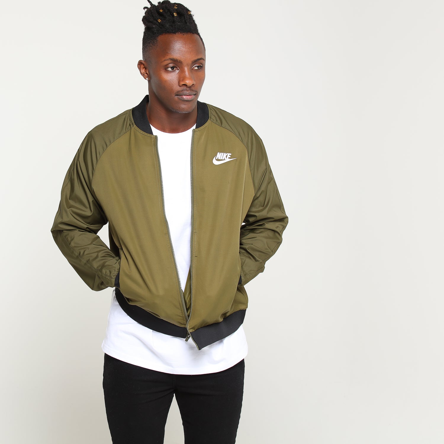 nike woven players bomber jacket