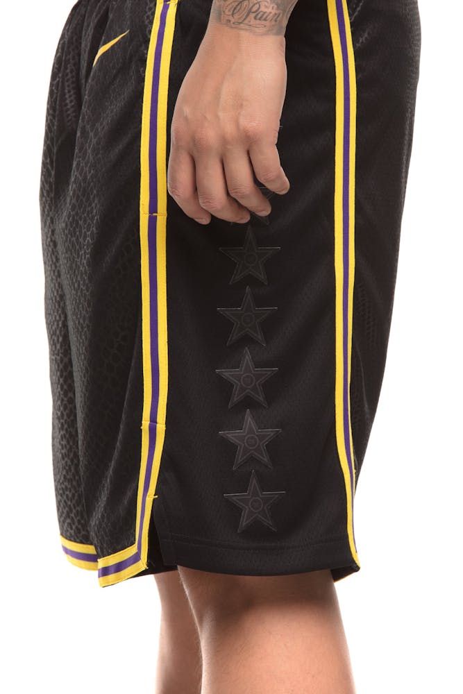 Los Angeles Lakers Nike Nba City Edition Swingman Shorts Black Yellow Culture Kings Nz