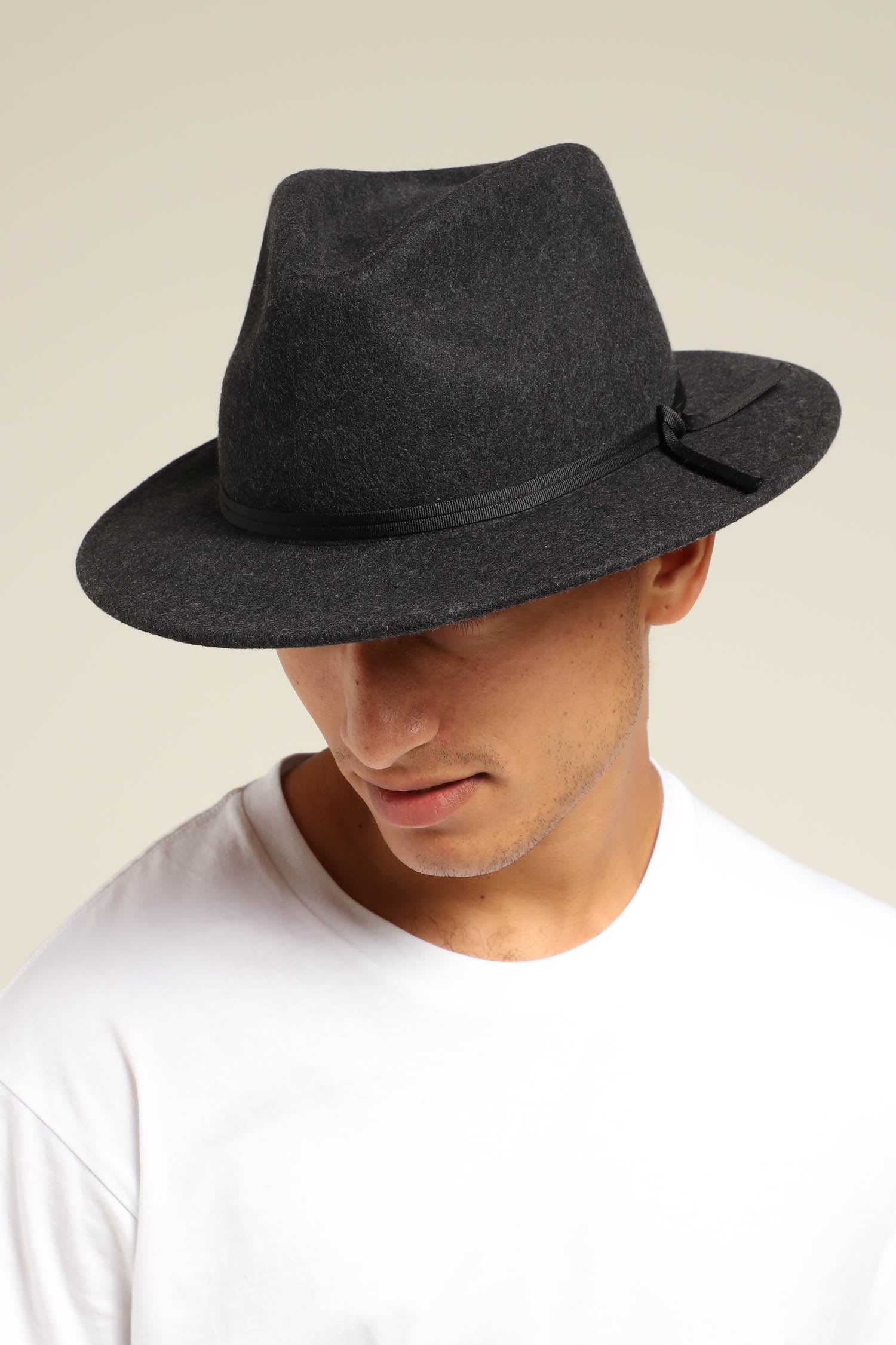 brixton coleman fedora washed black