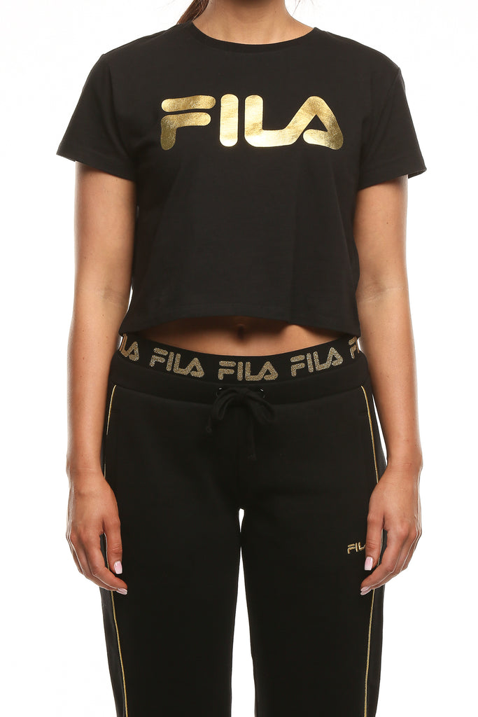 fila shirt womens gold