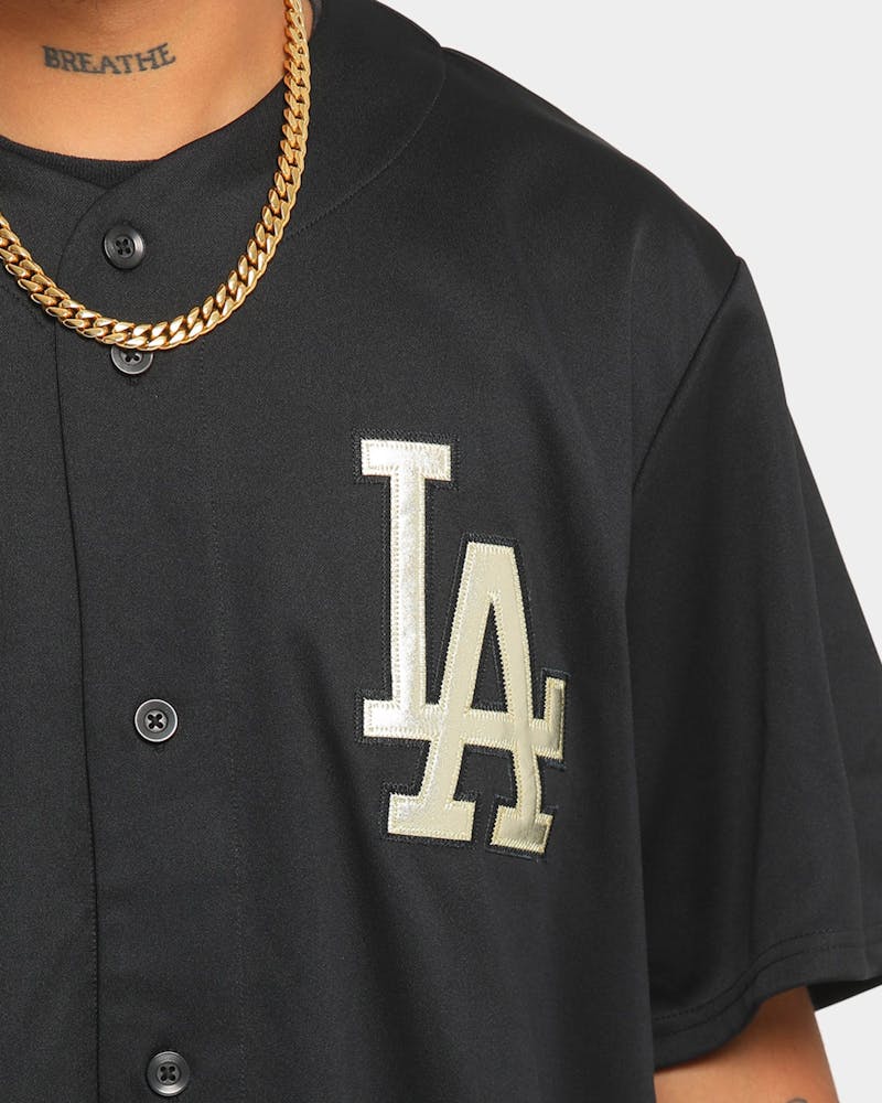 Majestic Athletic Los Angeles Dodgers Gold Replica Jersey Black