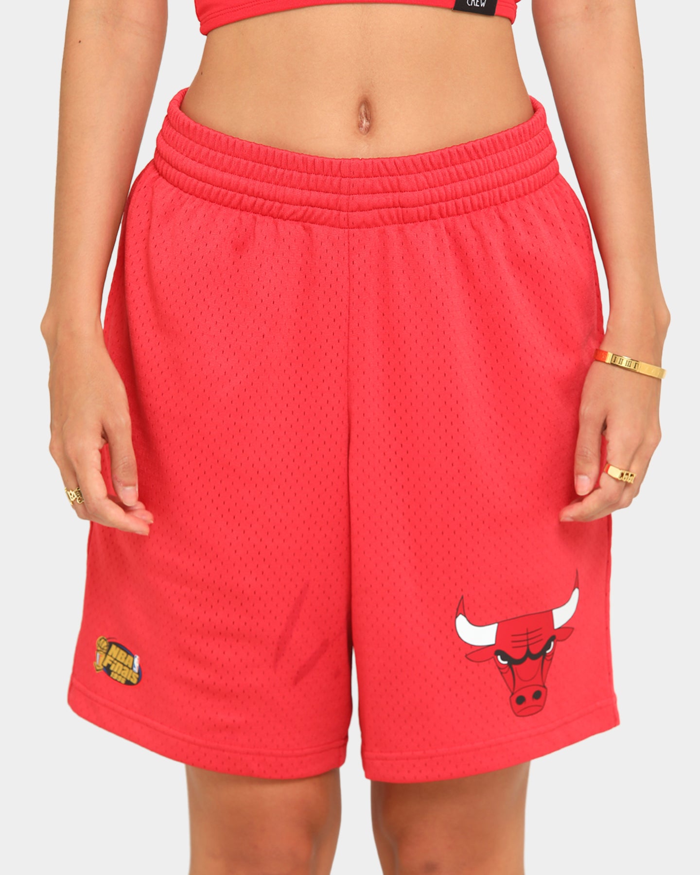 mitchell and ness chicago bulls shorts red