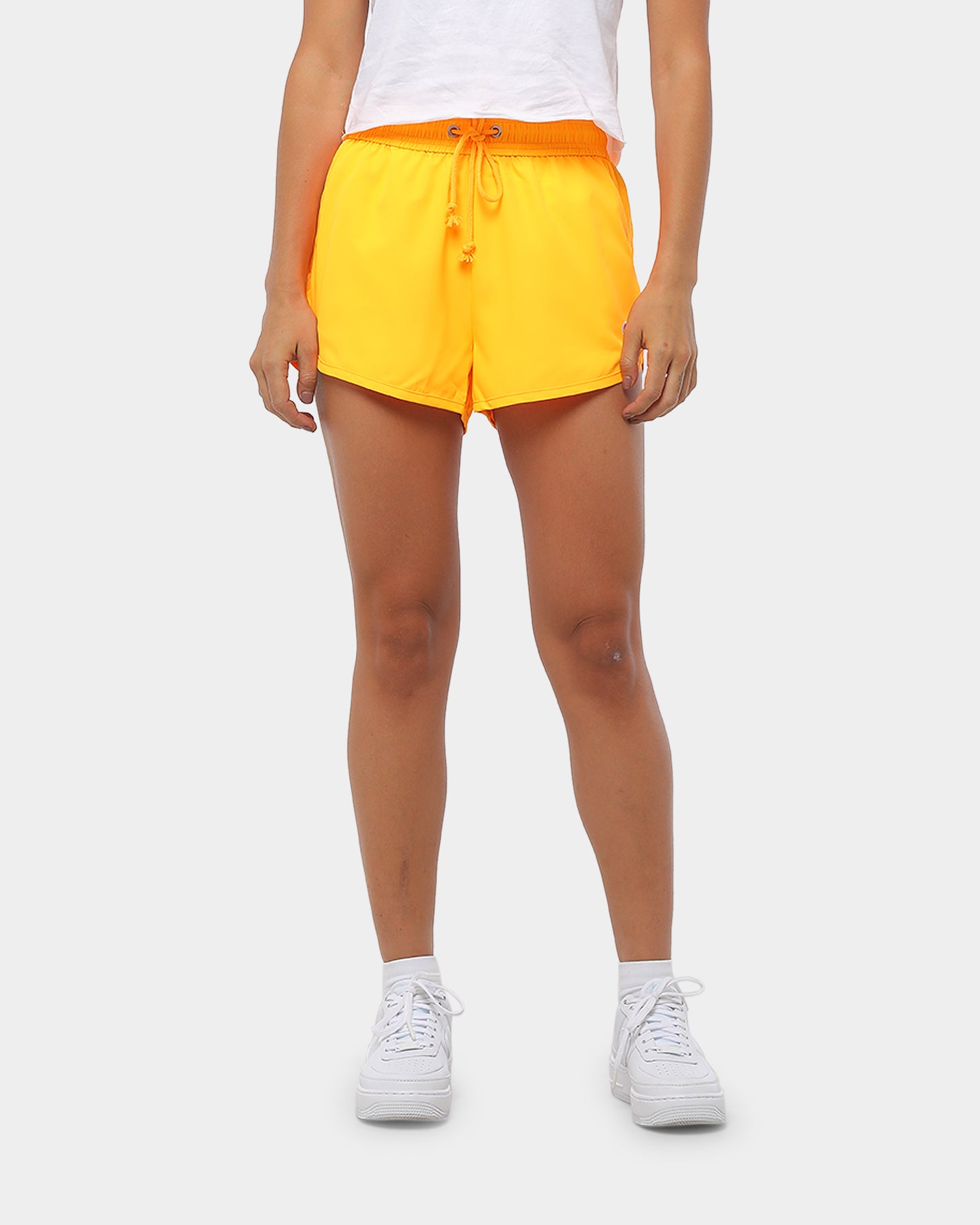 yellow champion shorts womens