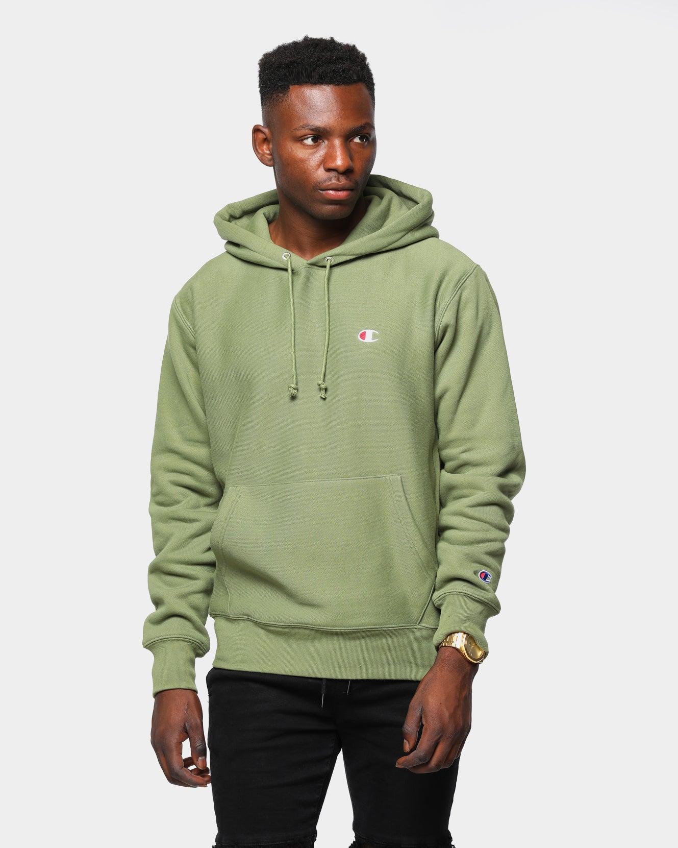 olive champion hoodie