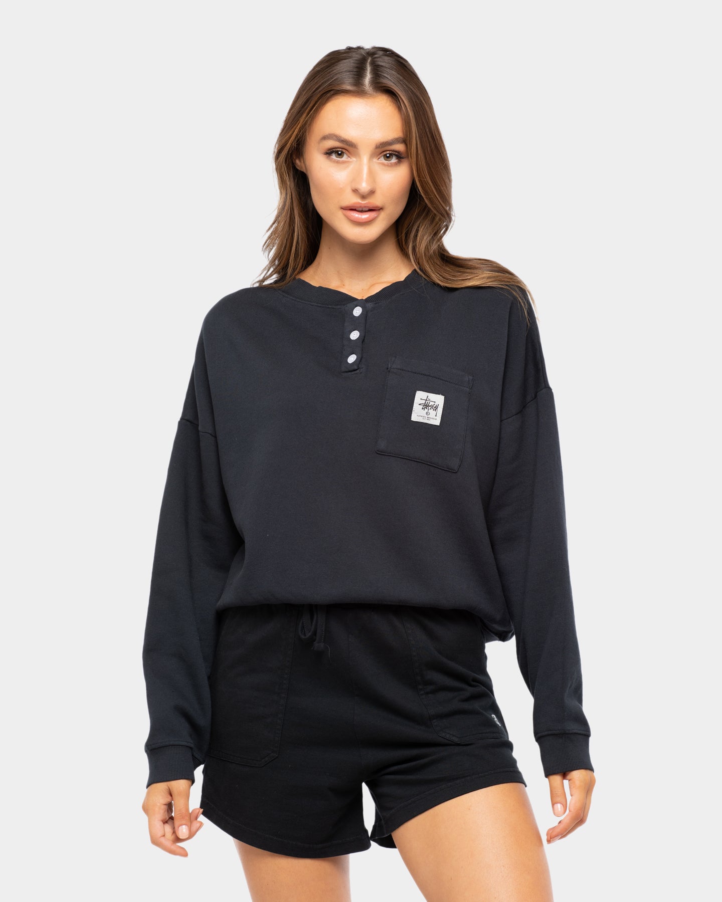 authentic pigment boxy crew sweatshirt