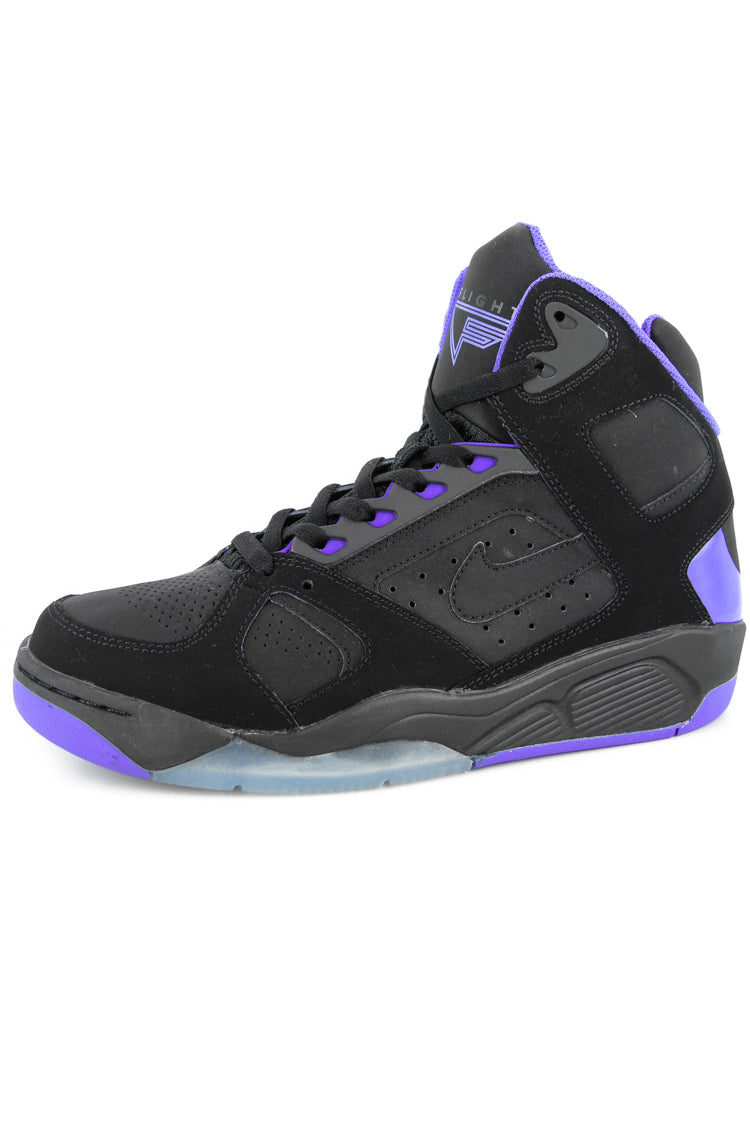 nike air flight lite high black purple